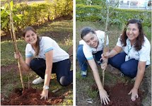 Integrantes da Foz plantam árvores na Estação de Tratamento de Água