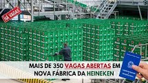 Oferta de empregos: Heineken inicia inscrições para mais de 300 vagas na sua nova fábrica em MG