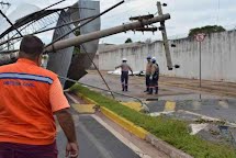 Chuvas de ontem a noite causam estragos em vias públicas em Porto Ferreira