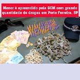 Menor é apreendido em flagrante pela GCM com grande quantidade de drogas em Porto Ferreira