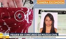 Filha de policial é presa com ponto eletrônico escondido; em concurso para investigador de SP